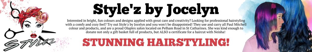 A huge thank you to Style'z by Jocelyn in St Catharines for donating to our fundraiser auction! it is hugely, hugely appreciated! 